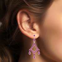 Art-Deco Dangling Earrings
