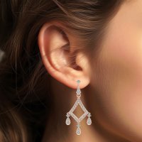 Art-Deco Dangling Earrings