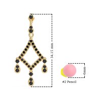 Art-Deco Dangling Earrings