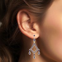 Art-Deco Dangling Earrings