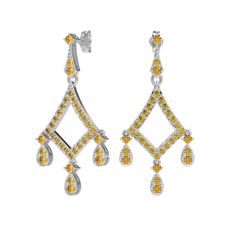 Art-Deco Dangling Earrings