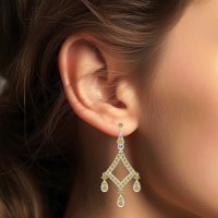Art-Deco Dangling Earrings