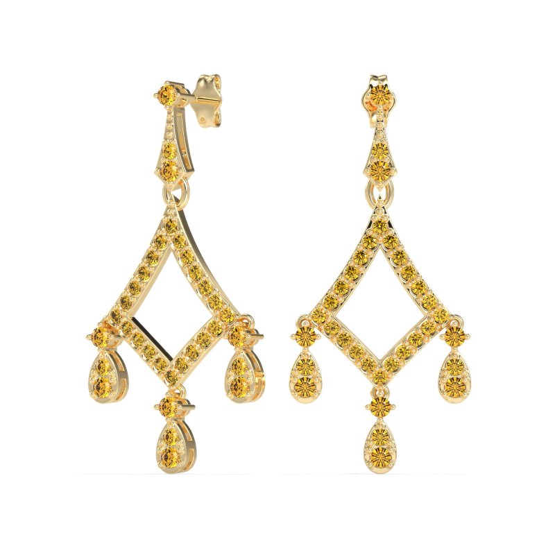 Art-Deco Dangling Earrings