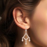 Art-Deco Dangling Earrings