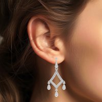 Art-Deco Dangling Earrings