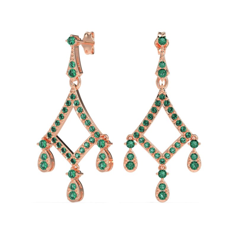 Art-Deco Dangling Earrings