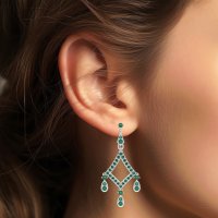 Art-Deco Dangling Earrings