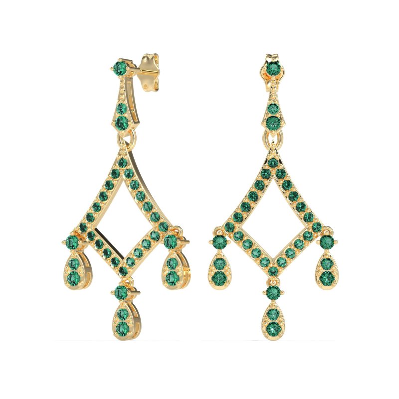 Art-Deco Dangling Earrings