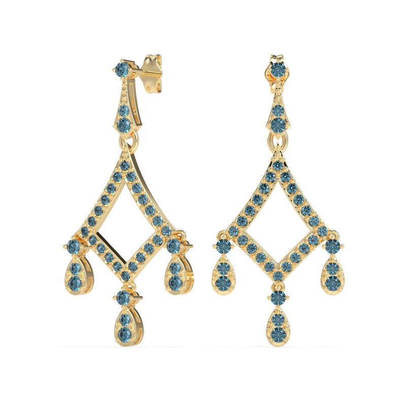 Art-Deco Dangling Earrings