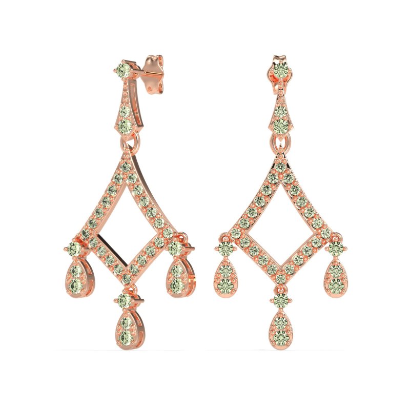 Art-Deco Dangling Earrings