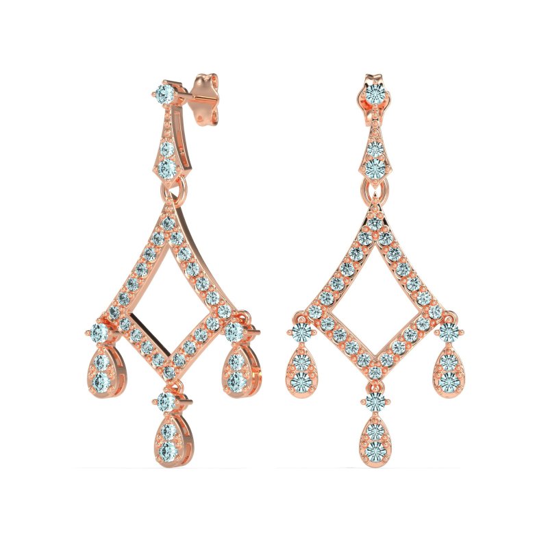 Art-Deco Dangling Earrings