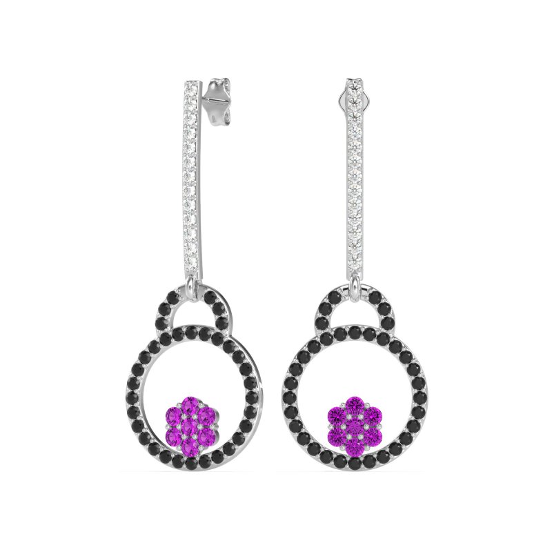 Fashion Circle Cluster Earrings