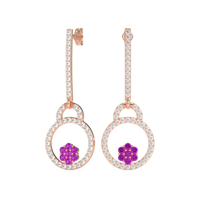 Fashion Circle Cluster Earrings