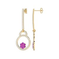 Fashion Circle Cluster Earrings