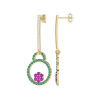 Fashion Circle Cluster Earrings