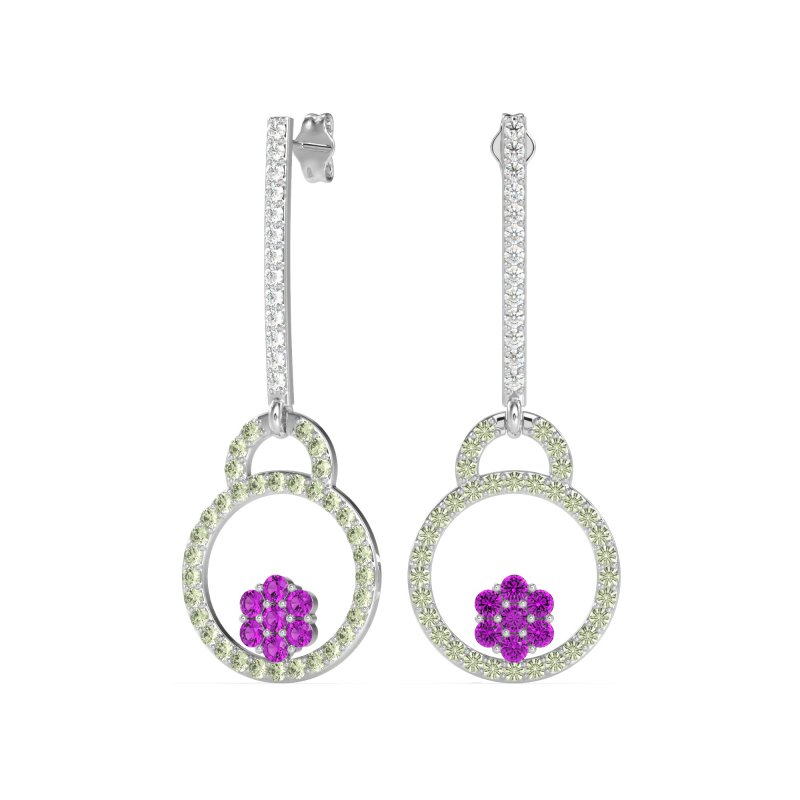 Fashion Circle Cluster Earrings