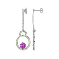 Fashion Circle Cluster Earrings