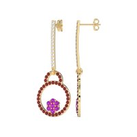 Fashion Circle Cluster Earrings