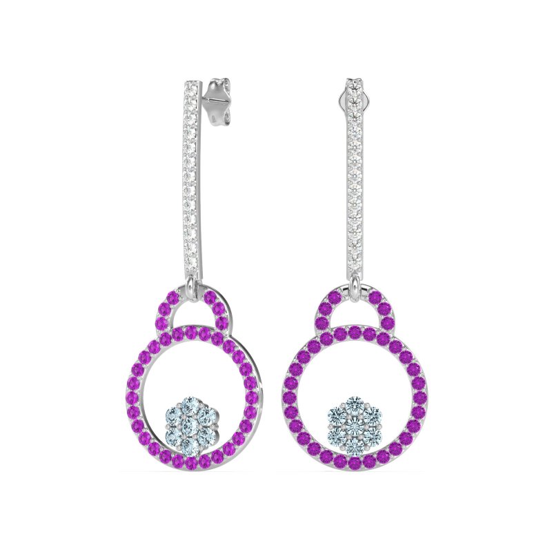 Fashion Circle Cluster Earrings