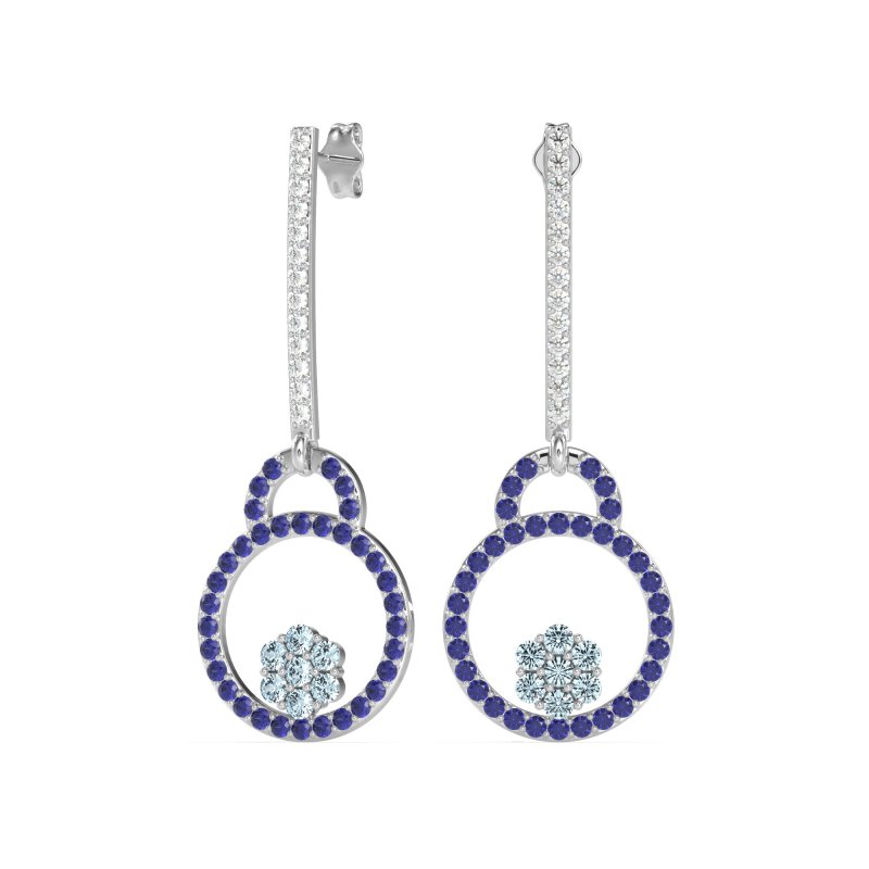 Fashion Circle Cluster Earrings