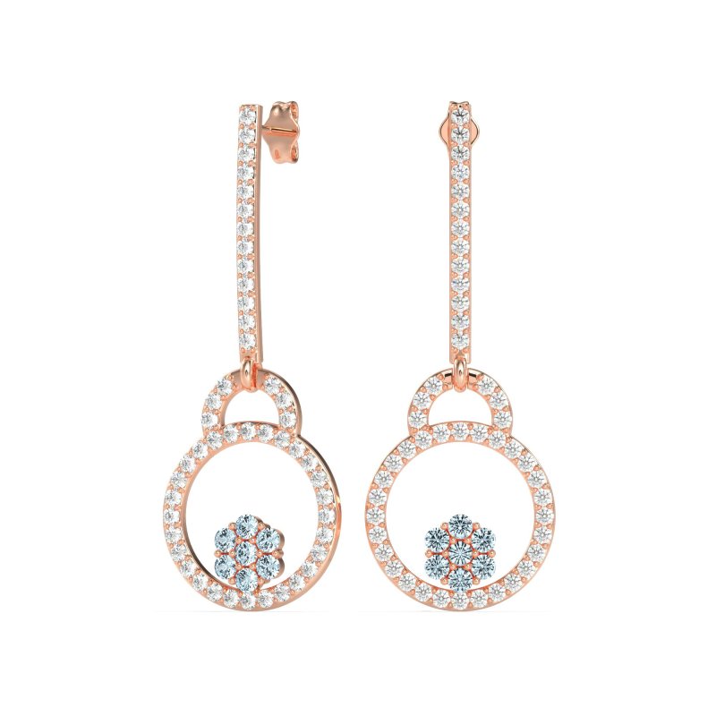 Fashion Circle Cluster Earrings