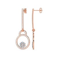 Fashion Circle Cluster Earrings