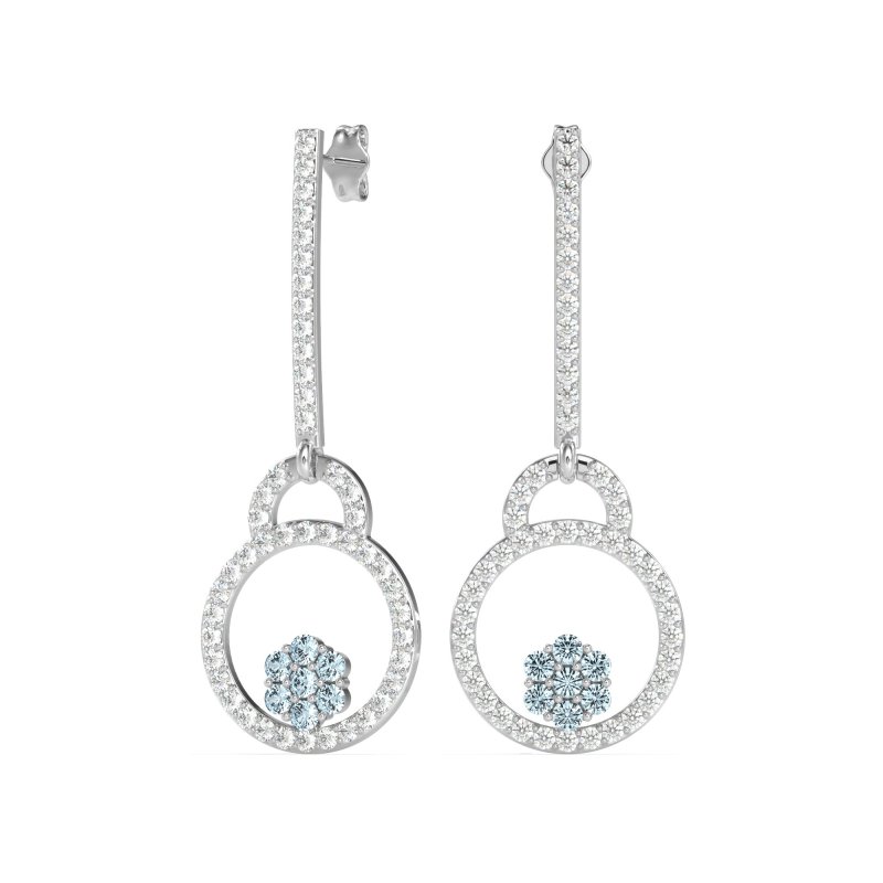 Fashion Circle Cluster Earrings