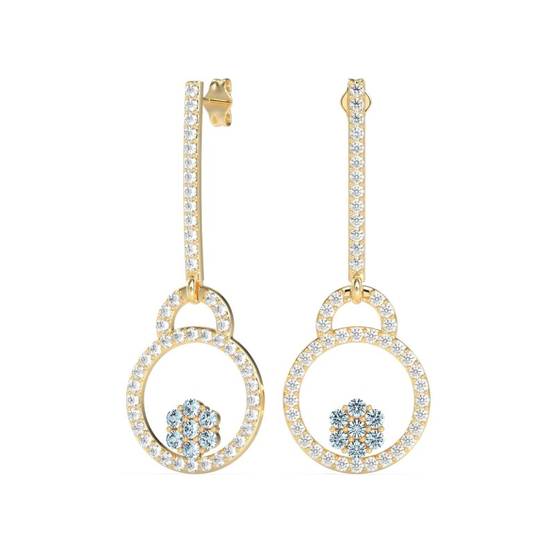 Fashion Circle Cluster Earrings