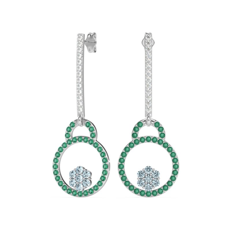 Fashion Circle Cluster Earrings