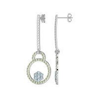 Fashion Circle Cluster Earrings
