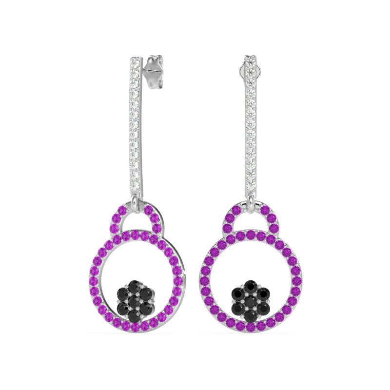 Fashion Circle Cluster Earrings