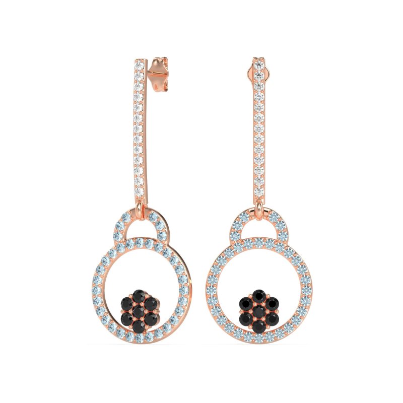 Fashion Circle Cluster Earrings