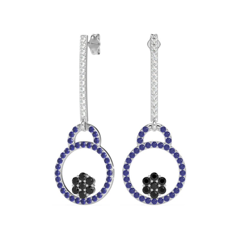Fashion Circle Cluster Earrings