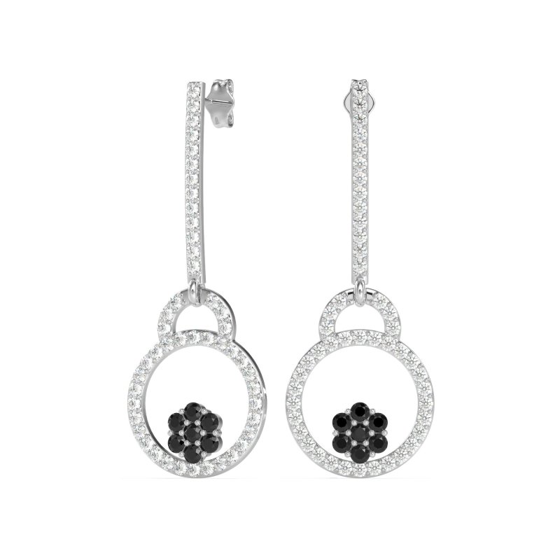 Fashion Circle Cluster Earrings