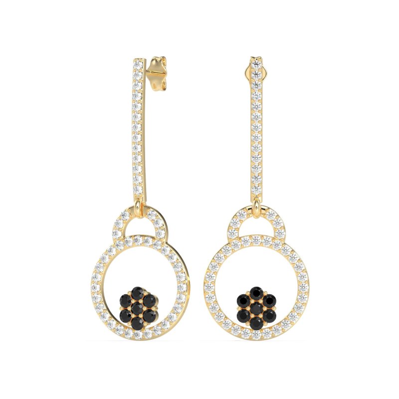 Fashion Circle Cluster Earrings