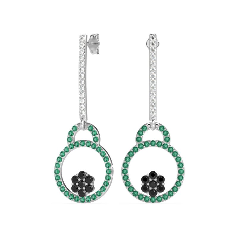 Fashion Circle Cluster Earrings