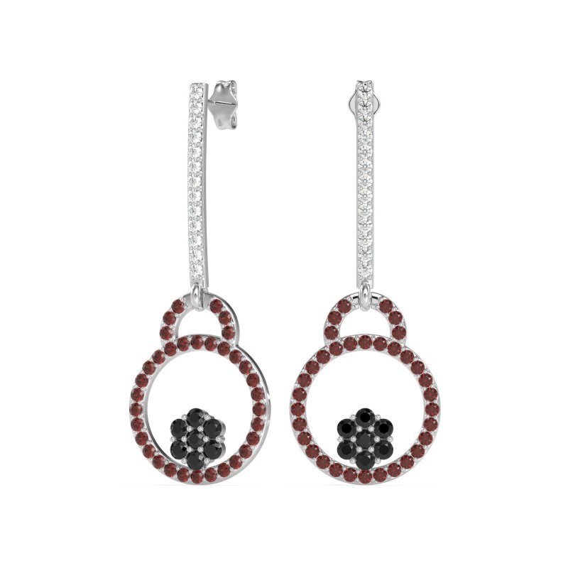 Fashion Circle Cluster Earrings
