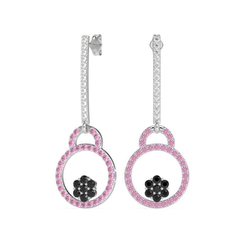 Fashion Circle Cluster Earrings