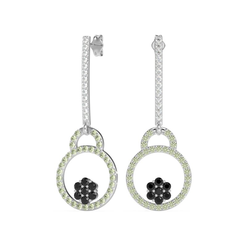 Fashion Circle Cluster Earrings