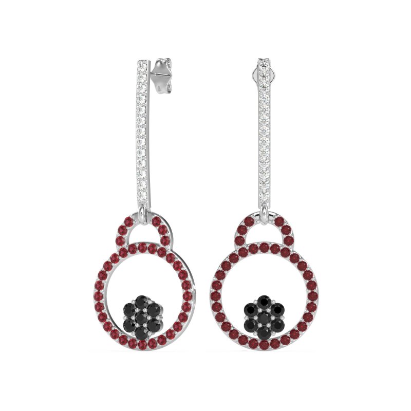 Fashion Circle Cluster Earrings