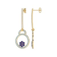 Fashion Circle Cluster Earrings