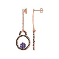 Fashion Circle Cluster Earrings