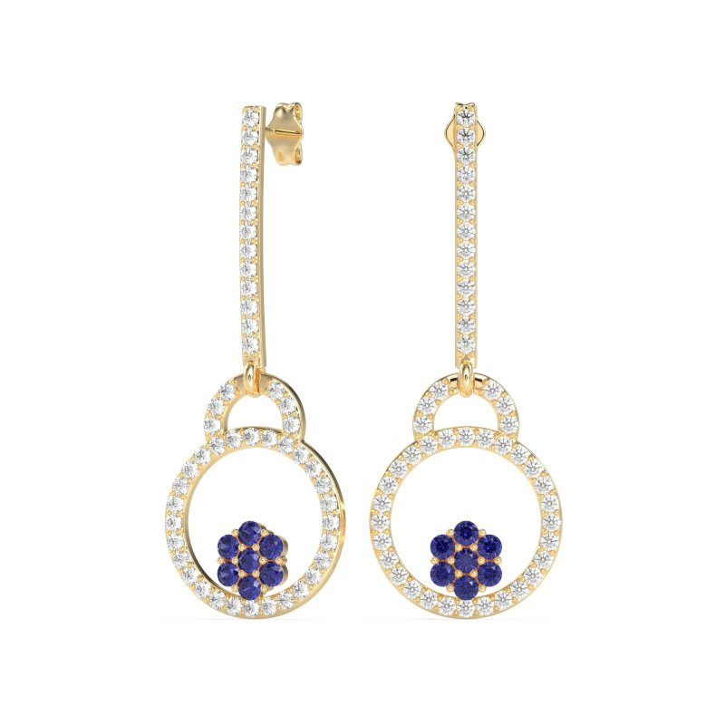 Fashion Circle Cluster Earrings