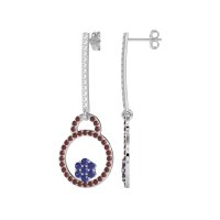 Fashion Circle Cluster Earrings
