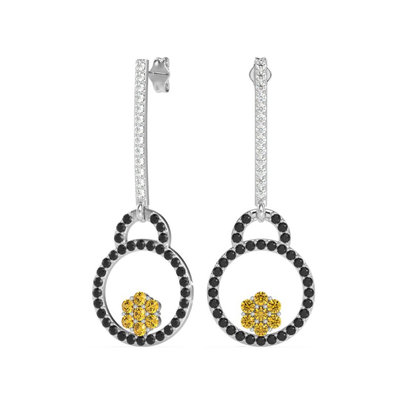 Fashion Circle Cluster Earrings