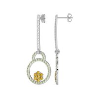 Fashion Circle Cluster Earrings