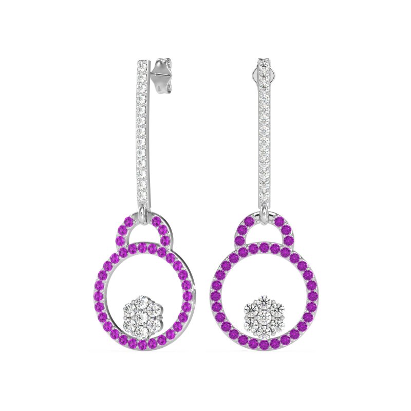 Fashion Circle Cluster Earrings