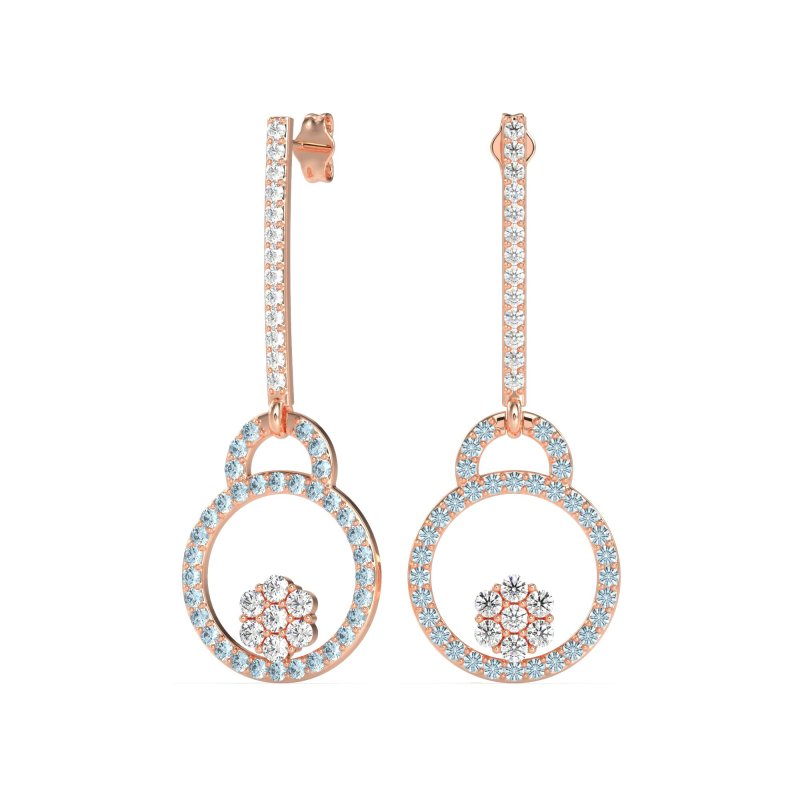 Fashion Circle Cluster Earrings
