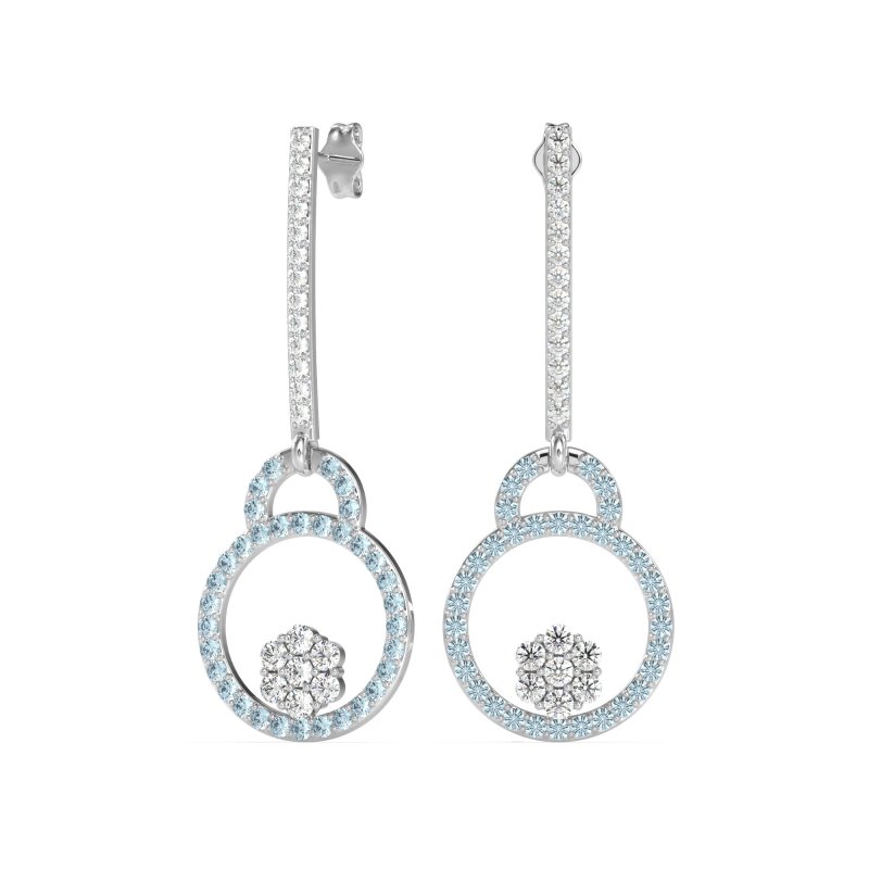Fashion Circle Cluster Earrings
