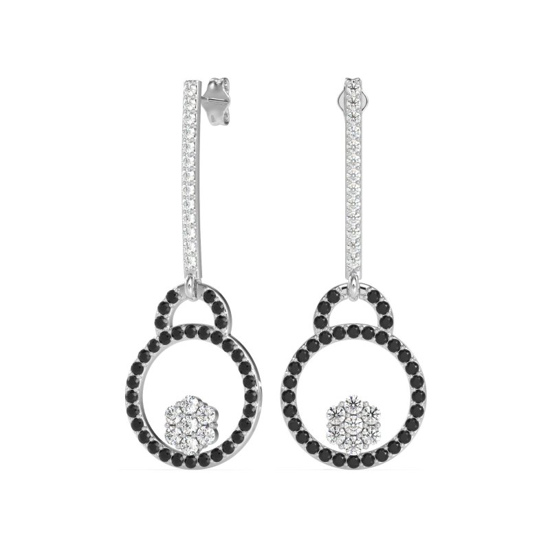Fashion Circle Cluster Earrings